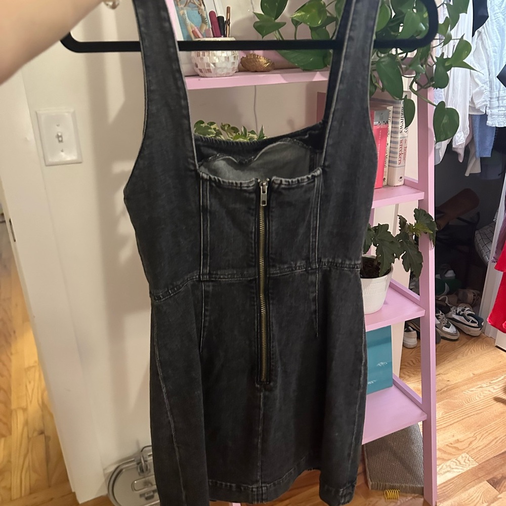 Alice + Olivia Black Denim Dress - Size 4 - Picture 4 of 5